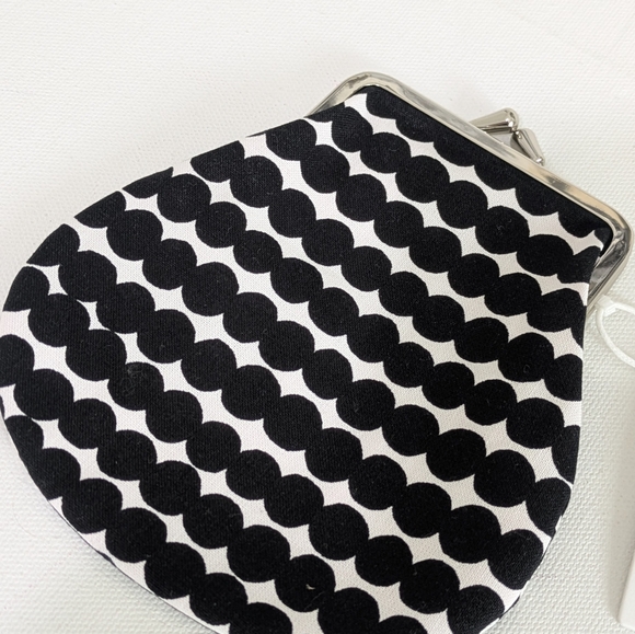 Marimekko New Small Räsymatto Coin Purse Wallet, Black And White, Scandinavian - Picture 5 of 9